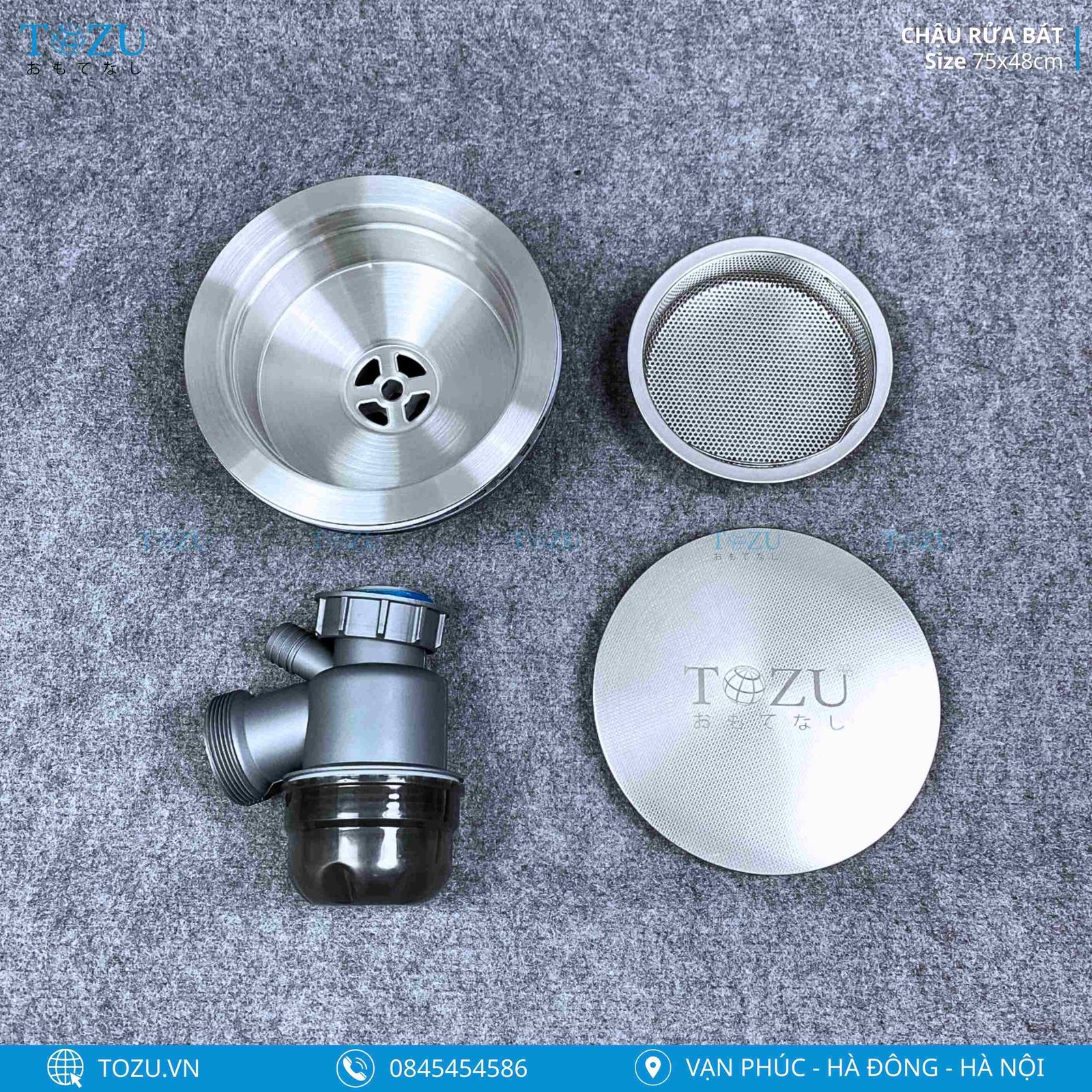 CHẬU RỬA BÁT TOZU CAO CẤP TK7548CSS-3P
