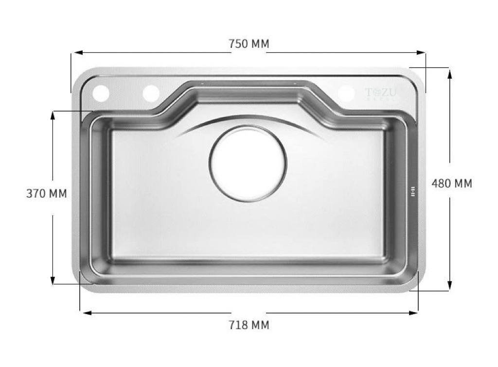 CHẬU RỬA BÁT TOZU CAO CẤP TK7548CSS-3P
